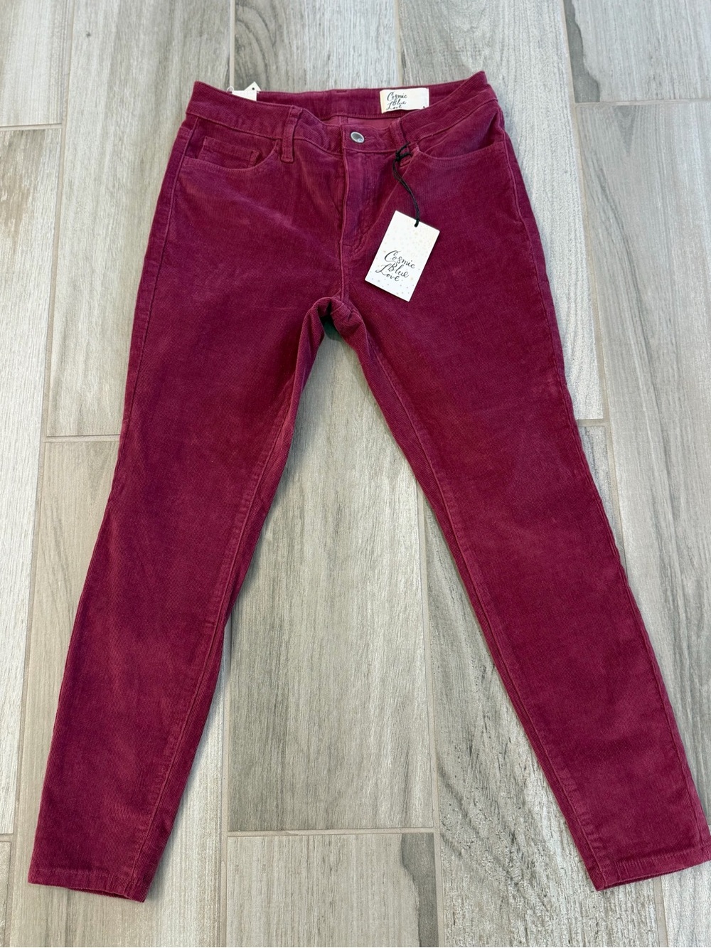 Cosmic Blue Skinny Corduroys
